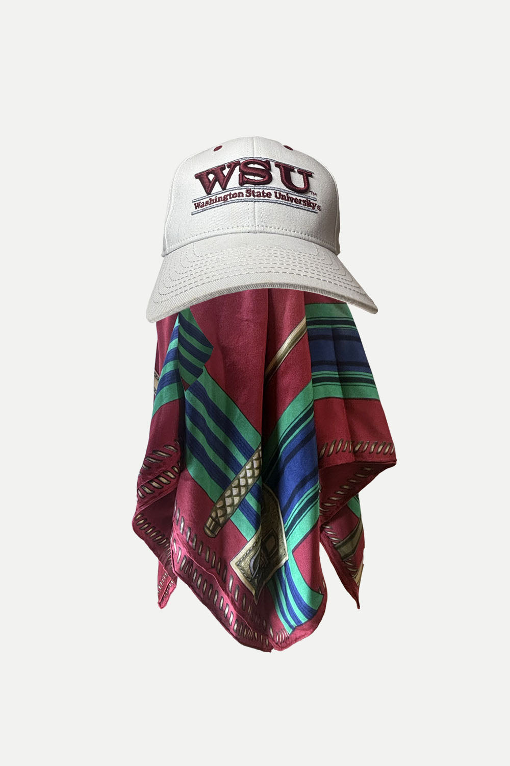 one of a kind vintage scarf cap