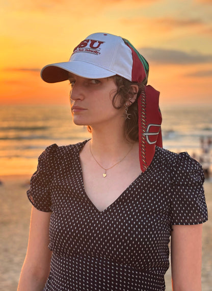one of a kind vintage scarf cap