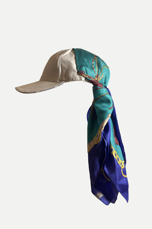 one of a kind vintage scarf cap