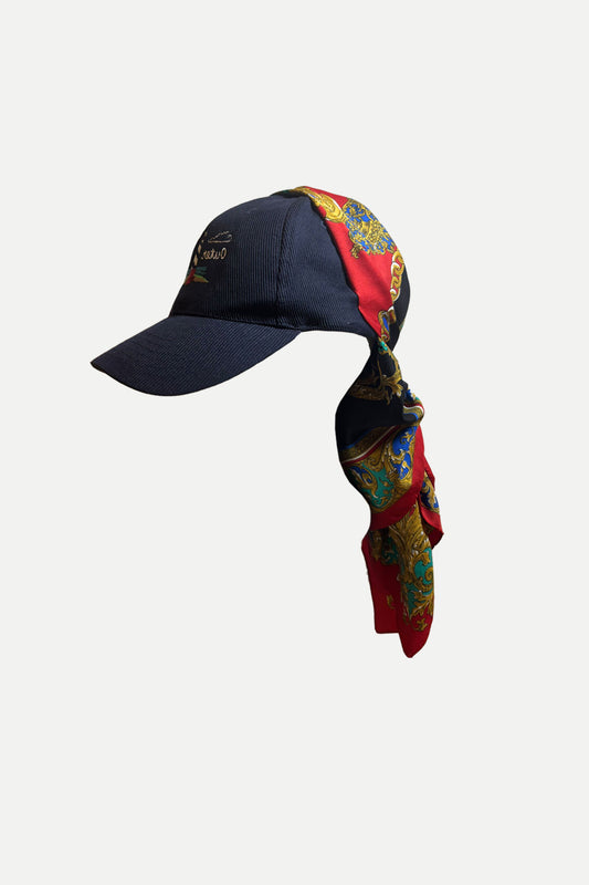 one of a kind vintage scarf cap
