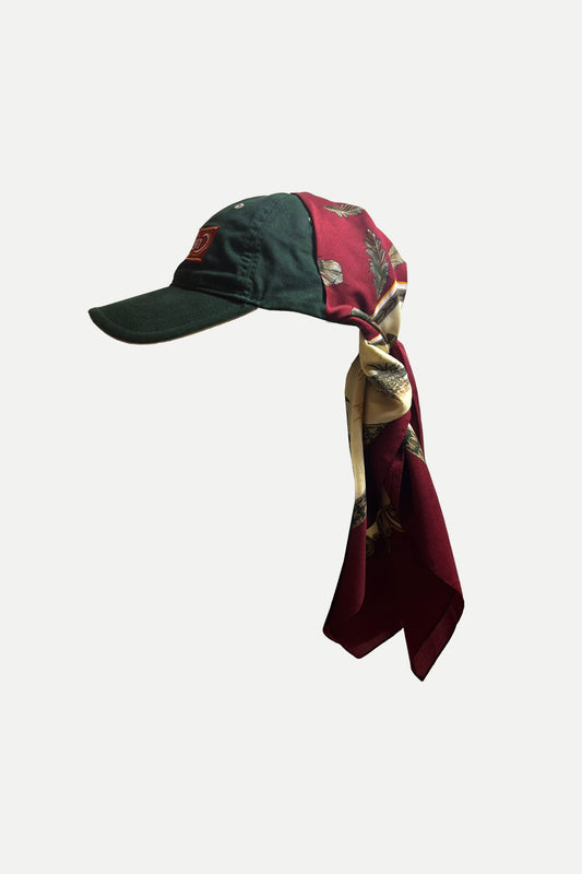 one of a kind vintage scarf cap