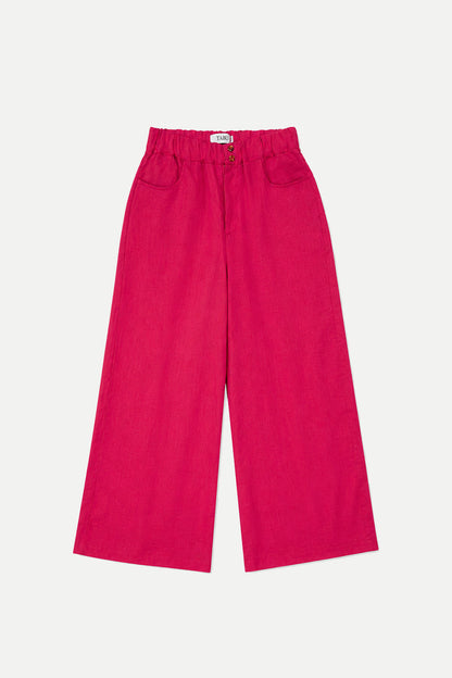 Wide-Leg Linen Trousers
