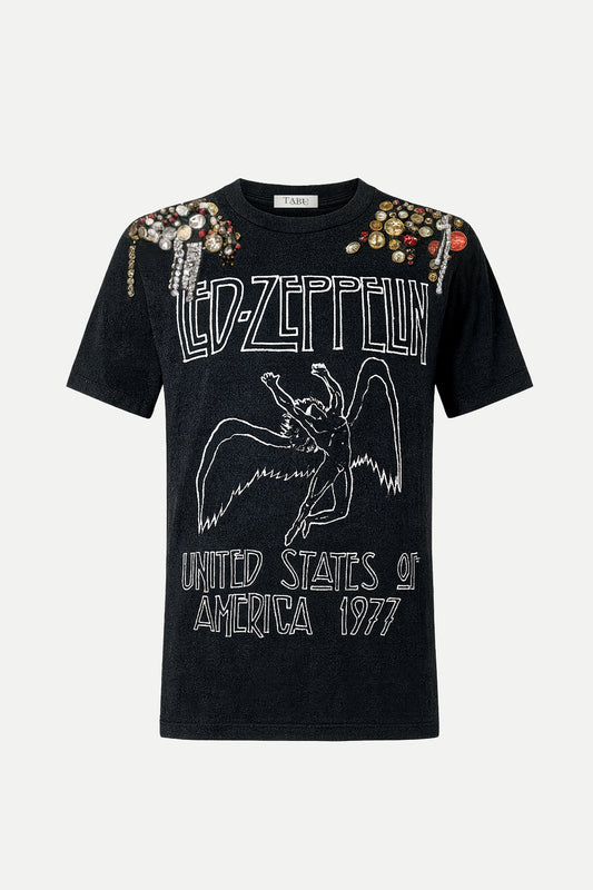 one of a kind embellished vintage T-shirt